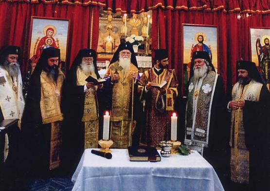 Church Ss. VINCENTI e ANASTASI: 6 Bulgarian Orthodox Metropolitan Bishops: M. GAVRIIL (Lovech), M.KIRIL (Varna), M.KALINIK (Vraza), M.SIMEON (West & Central Europe), M.DOMETIAN (Vidin) M.GRIGORI (Vel.Turnovo) 